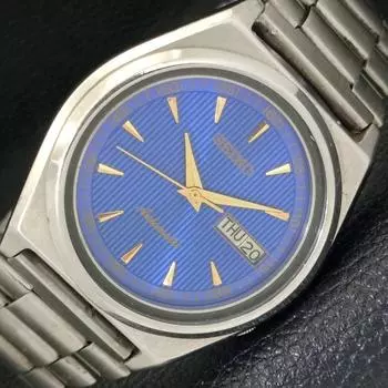 Б/У винтажные мужские часы SEIKO AUTOMATIC 7019A из Японии с синим циферблатом a433449-2 R116-a433449