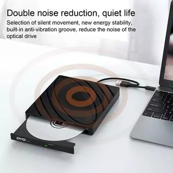 Полезный адаптер для записи DVD-дисков. Высокая совместимость. Универсальный внешний оптический привод USB3.0 Type-C. Адаптер для записи DVD-дисков без драйверов.