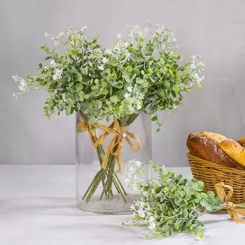 Полезное искусственное растение Реалистичный портативный домашний декор зелёный