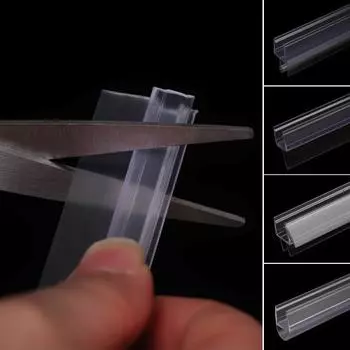 Useful Prevent Hardware Bathroom Glass Door Weatherstrip Water Baffle Sealing Strips Window Seal B-6mm