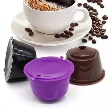 Yousheng 5 шт./набор кофейных капсул, многоразовые, с ложкой-кисточкой, термостойкие пищевые фильтры для кофе, кухонные принадлежности чёрный