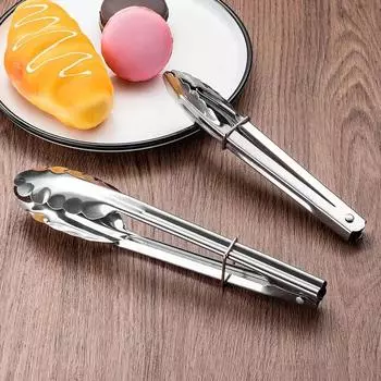 Useful Silver Food-Clips Baking Tool Stainless Steel Food Clips BBQ Bread-Clips Steak Clips Tool Food Essentials Kitchen Tools