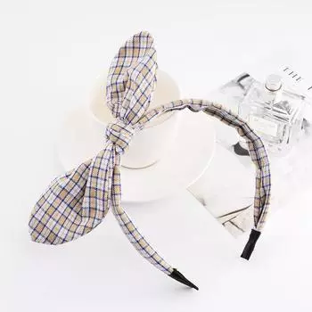 Уши кролика полосатый принт обручи для волос девушки бант широкий ободок украшения повязки для волос для женщин аксессуары для волос головные уборы