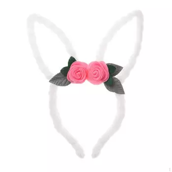 Уши повязка на голову косплей пасхальный кролик фото реквизит милый костюм детский обруч для волос головной убор белый