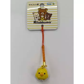 Ushikubo Crafts Rilakkuma Лицевой колокольчик Нэцке Киироитори RK-027 В1,75Ш1,9см
