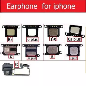 Ушной динамик для IPhone 6 6s 7 7 Plus IPhone X 8 8 Plus Замена деталей сотового телефона IPhone 6s Plus чёрный