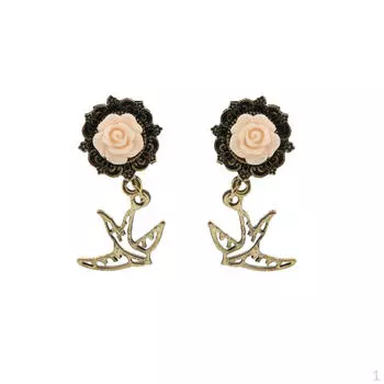 Ушные туннели «Ласточка» Вилки-расширители Роза Пирсинг Украшения для тела 10 мм Розовый