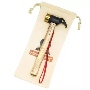 Усиленный латунный колышек, изготовленный из дерева, для строительства уличных колышков, многофункциональный молоток Aurora&Stars, 2024, ручка, забивание/вытягивание, инструмент,