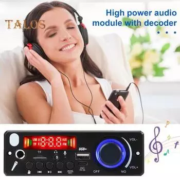 Усилитель 160 Вт FM-радиомодуль Простой в использовании Компактный пульт дистанционного управления Bluetooth-совместимый музыкальный плеер Микрофон Запись Small