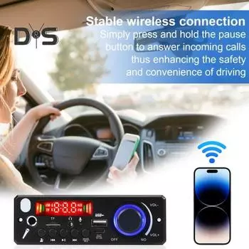 Усилитель 160 Вт FM-радиомодуль Простой в использовании Компактный пульт дистанционного управления Bluetooth-совместимый музыкальный плеер Микрофон Запись Small