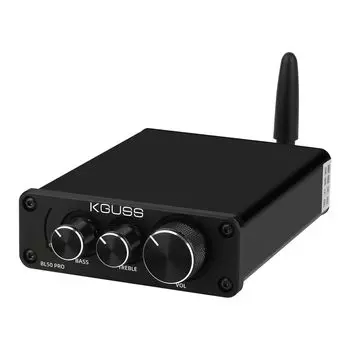 Усилитель Bluetooth KGUSS BL50 PRO Усилитель мощности Чип AC6951 Усилитель входного сигнала Bluetooth Высокий выходной выход TRS HiFi для домашнего использования Маленький усилитель чёрный