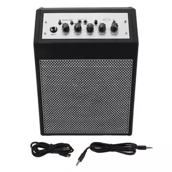 Усилитель для электрогитары 15 Вт, 1/4 дюйма, вход AUX, перезаряжаемый мини-гитарный усилитель с разъемом для наушников