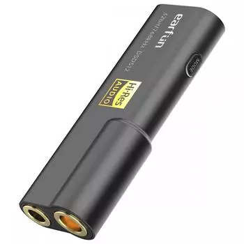 Усилитель для наушников EarFun USB DACHi-Res сертифицировано32 бит768 кГц DSD 512 с высоким разрешениемСъемный кабель 3,5 мм 4,4 ммСовместимость с Type-C (Джет Бла