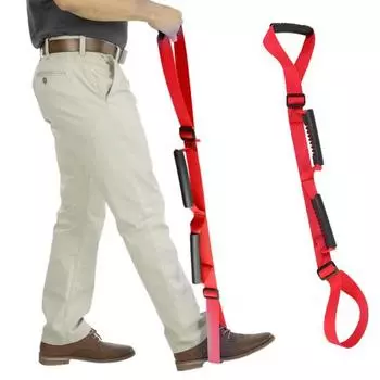 Усилитель для подъема ног Регулируемый ремень для подъема ног Удобное нейлоновое устройство для укрепления ног для восстановления после операции красный