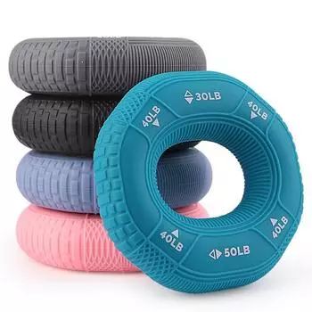 Усилитель для рук, тренажер для пальцев, кольца для предплечий, тренажер для рук, силиконовые зажимы для пальцев, физические зажимы 1PCS небесно-голубой