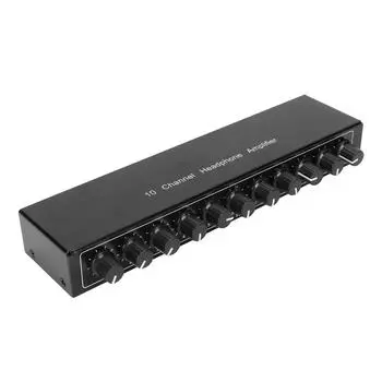 Усилитель для стереонаушников 1 в 10 выходов Портативный 10-канальный усилитель для наушников 100240 В ЕС вилка EU Plug