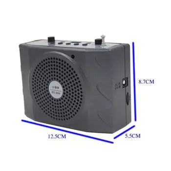 Усилитель голоса Микрофон Проводной динамик Тренерский усилитель голоса Мегафон Учебное пособие USB Black US