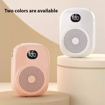 Усилитель голоса Портативная акустическая система Megaphone с проводным микрофоном на голове BT Wireless розовый