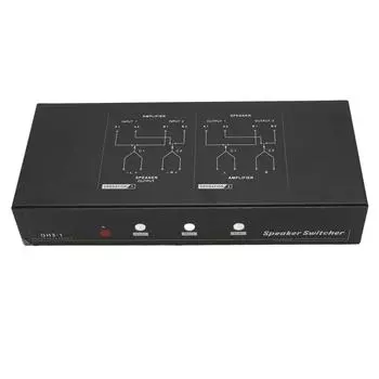 Усилитель, переключатель динамиков, 2 в 1 выход, усилитель, селектор динамиков, переключатель с пультом дистанционного управления US Plug