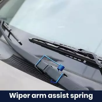 Усилитель пружины рычага стеклоочистителя ветрового стекла Улучшенная видимость Универсальный простой в установке комплект пружин давления рычага стеклоочистителя автомобиля чёрный