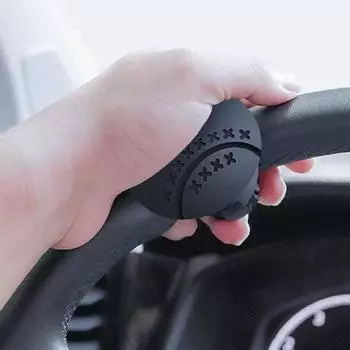 Усилитель рулевого колеса Поворотный механизм Автомобильный Бесшумный встроенный подшипник Мягкий силикон Простая установка Регулируется Подходит для легких автомобилей Грузовики чёрный