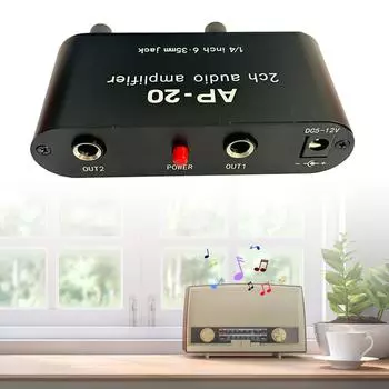 Усилитель звука AP20, 2-канальный усилитель с балансным входом, предусилитель, улучшение качества звука, рабочая частота 20 Гц-20 кГц