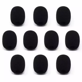 USK STORE Microphone Sponge Mini 30mm Headset Pin Microphone Intercom Cover Windshield Windscreen (10 pieces)