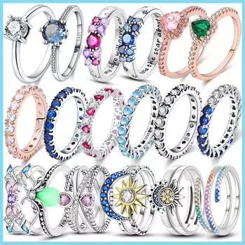 Усовершенствованное кольцо для женщин, новый бестселлер, кольцо из стерлингового серебра S925 для женщин, роскошные свадебные и помолвочные ювелирные изделия 7