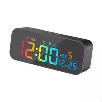 Усовершенствованные цифровые часы с регулируемым дисплеем и голосом белый