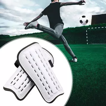 Усовершенствованные футбольные щитки для мужчин и женщин — усиленная защита ног белый