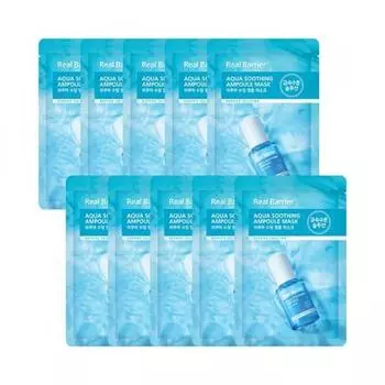 Real Barrier Aqua Успокаивающая Ампульная Маска 10 Листов