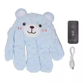 Успокаивающая детская ладошка для сна, мягкая тканевая успокаивающая музыкальная электрическая подушка для рук для малышей синий