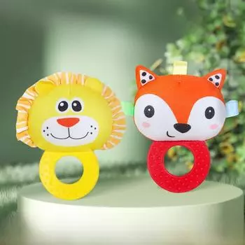 Успокаивающая детская погремушка и прорезыватель Aipinqi для детей от 0 до 1 года Fox