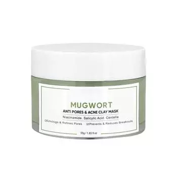 Успокаивающая грязевая маска с зеленым чаем для ухода за кожей, маска для лица, маска для контроля жирности и очищения пор, 50 г One Size зелёный