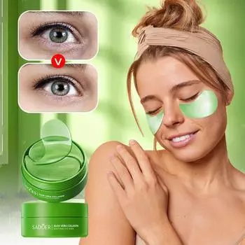 Успокаивающая и увлажняющая маска для глаз с коллагеном алоэ вера уменьшает морщины и успокаивает кожу вокруг глаз Set