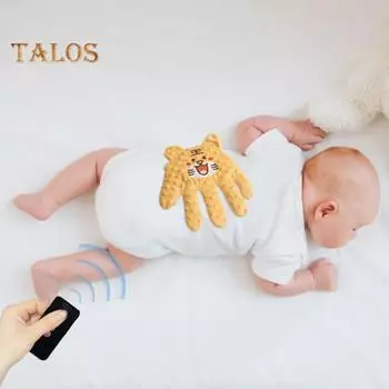 Успокаивающая ладошка для младенцев с изображением животных из мультфильмов Успокаивающая подушка для младенцев Перчатка для предотвращения испуга у младенцев Автоматическая палочка для усыпления младенцев Ладонь для помощи при засыпании младенцев 10cm Ti