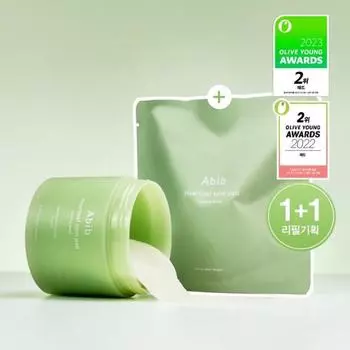 [Успокаивающая лихорадка] План пополнения успокаивающего сенсорного подушечки Aviv Houttuynia cordata (80 листов + 80 сменных блоков), Корейская популярная взрывная косметика