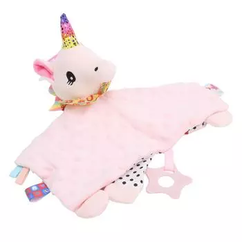 Успокаивающая мягкая игрушка-прорезыватель для сна и умиротворения для детей 0?36-месячный малышРозовый розовый