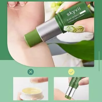 Успокаивающая накладка из окопника Plant Exteact. Крем для ухода за кожей после укусов комаров. Освежающая мазь, крем из летней травы 1pc