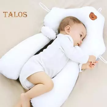 Успокаивающая подушка для сна младенца для правильной формы головы U-образный дизайн для предотвращения плоской головы предотвращает перекатывание падения Двусторонняя для нагревания и охлаждения A розовый