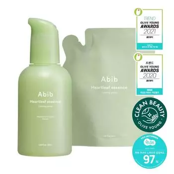Успокаивающая помпа Abib Heartleaf Essence, 50 мл, специальный сменный блок (+50мл)