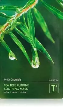 Успокаивающая тканевая маска для проблемной кожи, прыщей TU прозрачный