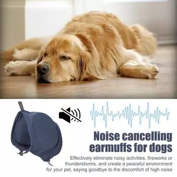 Успокаивающая толстовка с капюшоном для собак Регулируемые наушники для домашних животных Шумоподавляющие уши для домашних животных XL синий