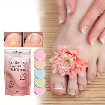 Успокаивающая ванна для ног Шипучие таблетки Глубокое очищение Снятие болезненности и отечности ног Комфортное и приятное время замачивания ног 5pcs