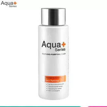 Успокаивающе-очищающий тоник серии Aqua+, освежающий и успокаивающий, очищающий кожу, 150 мл. 150 ml.