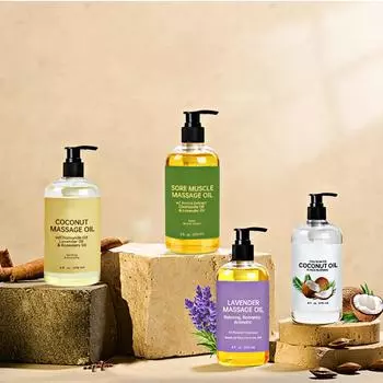 Успокаивающее массажное масло для тела, мягкое смазывание кожи, успокаивающее массажное масло для ухода за телом 236 мл One Size белый