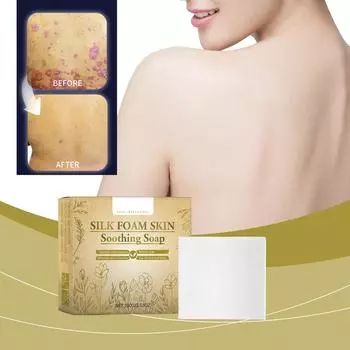 Успокаивающее мыло для кожи успокаивает и устраняет покраснения, зуд, шелушение кожи, экзему, покраснения и отеки белый