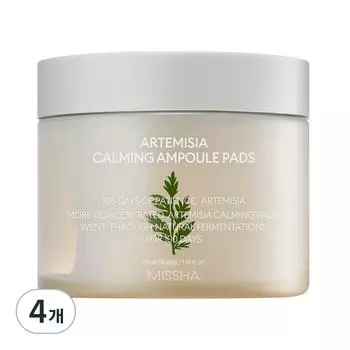 Успокаивающие ампульные подушечки Missha Artemisia Calming Ampoule Pads 225 мл, 4 шт., 50 шт.