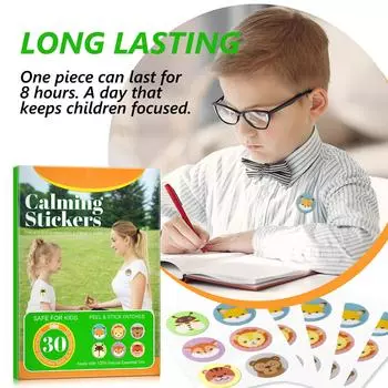 Успокаивающие наклейки, успокаивающие, снимающие стресс и улучшающие настроение, наклейки с героями мультфильмов, 30 шт. One Size