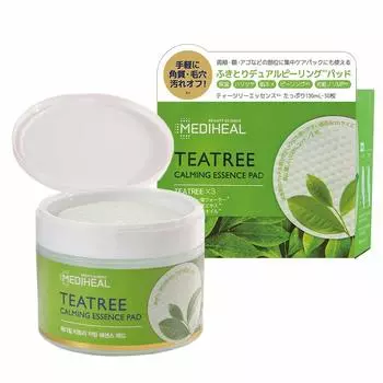 Успокаивающие подушечки MEDIHEAL Tea Tree Essence, 50 шт. [Оригинал] (х 1) зелёный